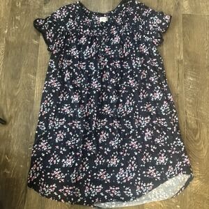 Aria Collection Black Floral Short Nightgown Short Sleeve Cotton Sleep Shirt XL